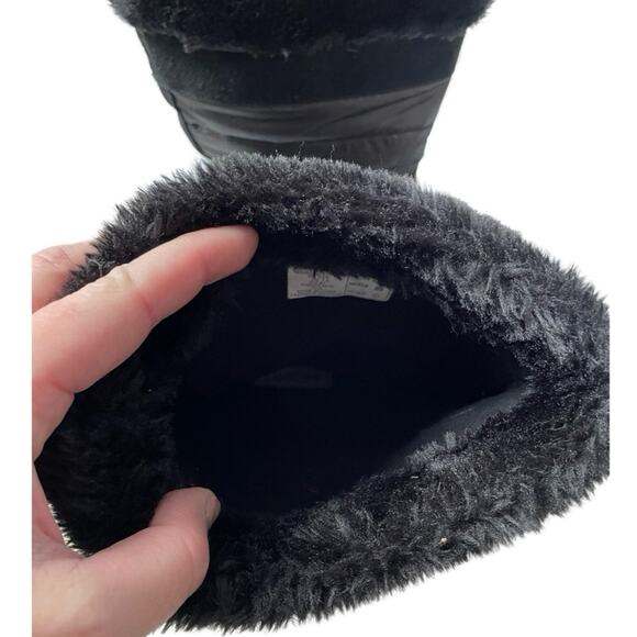 Lands’ End Women’s Drift Snow Boots Black Suede Size 9.5 - Picture 7 of 9